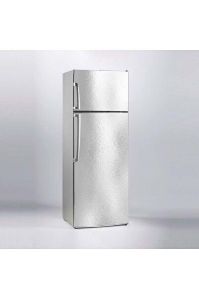 StickerArt Buzdolabı Sticker Kaplama Dolap Kaplama Etiketi Gümüş Doku