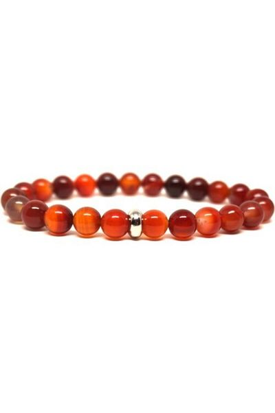 RD EKOAVM Bi'Bracelet Fire Agate Stone Bracelet