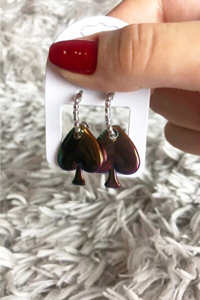 Leerybee Chrome Yellow Green Color Antiallergic Spade Earrings