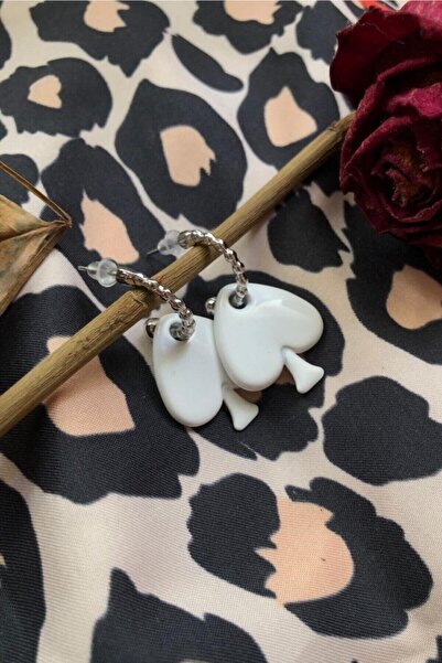 Leerybee أقراط سبيد بلون أبيض ناصع مضاد للحساسية