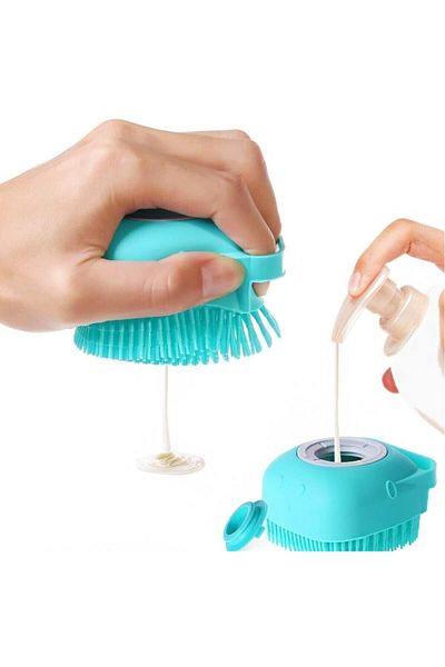 SARFEX Soap Bath Shower Pouch with Shower Gel Reservoir Massage Washcloth Brush Pouch