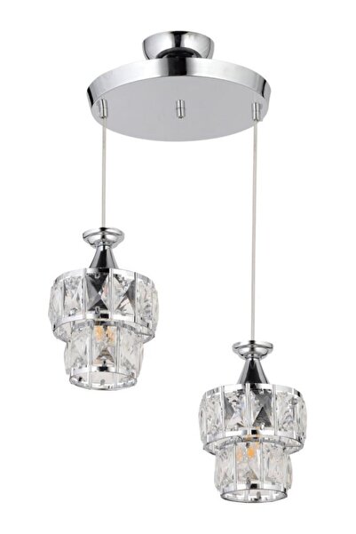 İstanbul Avize Miraç 2'li Gümüş Avize