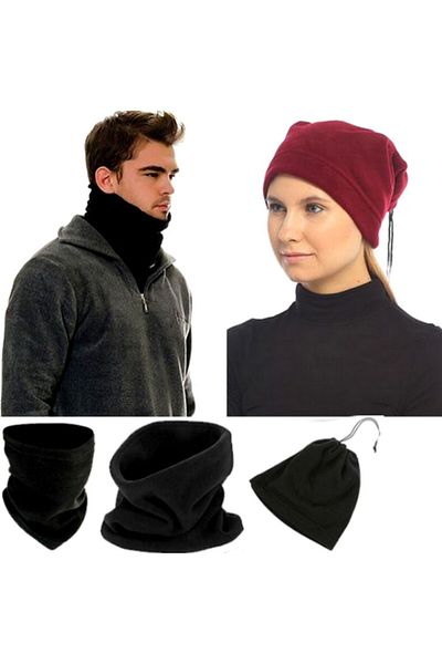 SARFEX Neck Collar Beret 2 Functions Polar Black 2 Functions in One Product