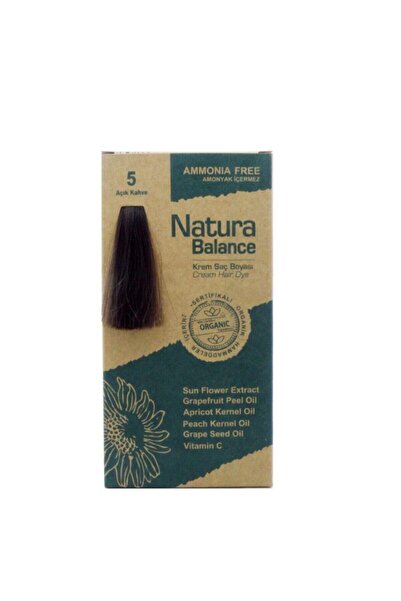 NATURABALANCE Saç Boyası Organik No 5 Açık Kahverengi