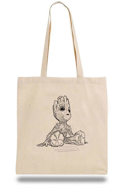 QIVI Υφασμάτινη τσάντα Groot Coloring