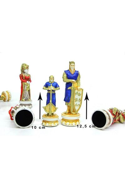 ECOME Chess Piece Polyester Large Size Ottoman Crusader Decorative Gift