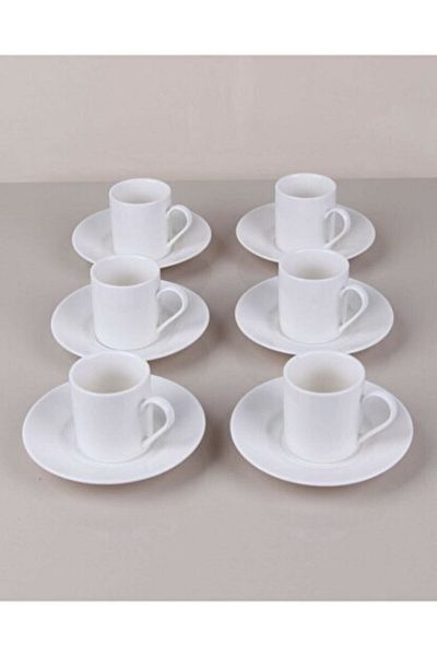 EminHome 12 Pieces Pure Porcelain Coffee Cup - Plain