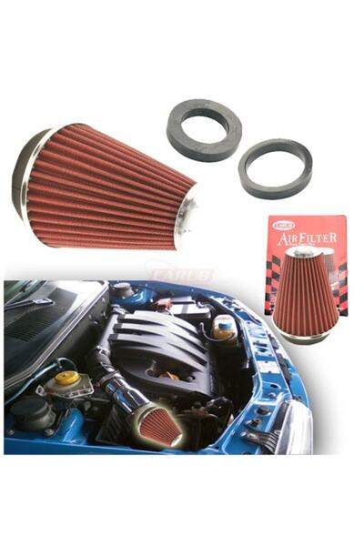 Genel Markalar Hava Filtresi Tuning Konik Model 2 Aparatlı Krom Yeşil