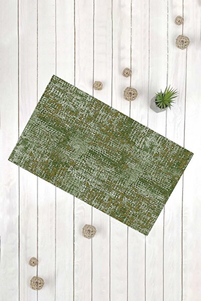 Evsebu Modern Desen Haki Çok Amaçlı Banyo Paspası