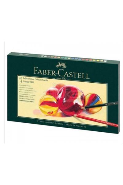 Faber Castell Set cadou Creioane colorate Faber-Castell Polychromos, 20 de culori, 4 creioane din grafit, accesorii