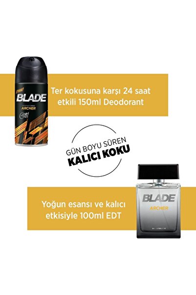 Blade Man Archer Edt 100 ml Erkek Parfüm 150 ml Deodorant Set