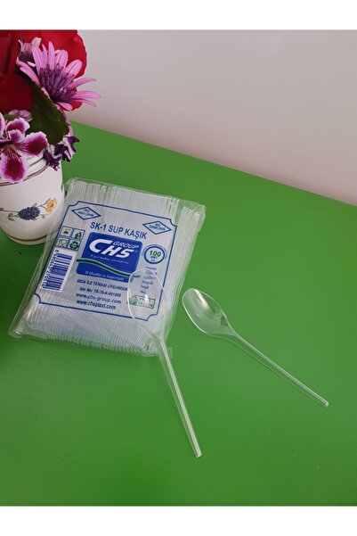 ambalajtoptancısı ملاعق سوب بلاستيكية صغيرة 100 قطعة