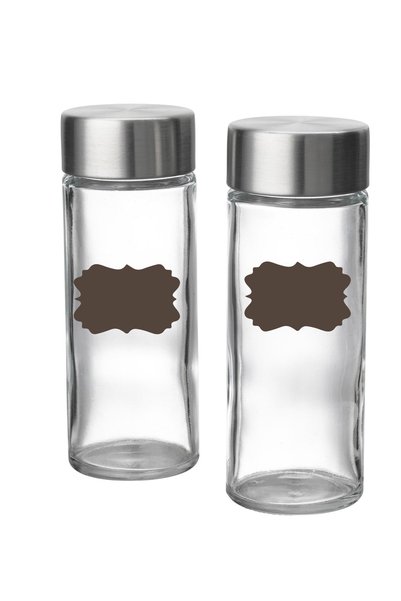 Smartad Brown 105 Pieces Writable Sticker, Jar Sticker, Brown