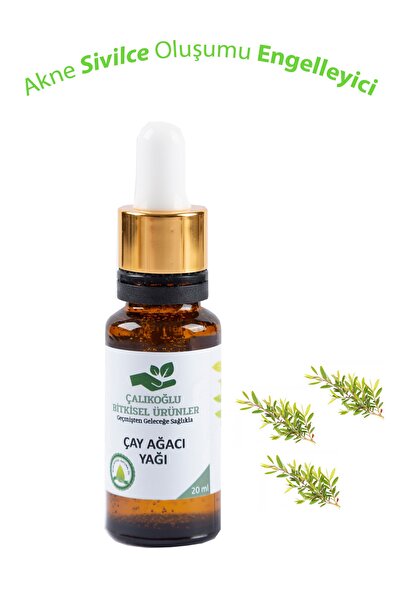 Çalıkoğlu Bitkisel Ürünler زيت شجرة الشاي - يمنع حب الشباب والبثور، 20 مل