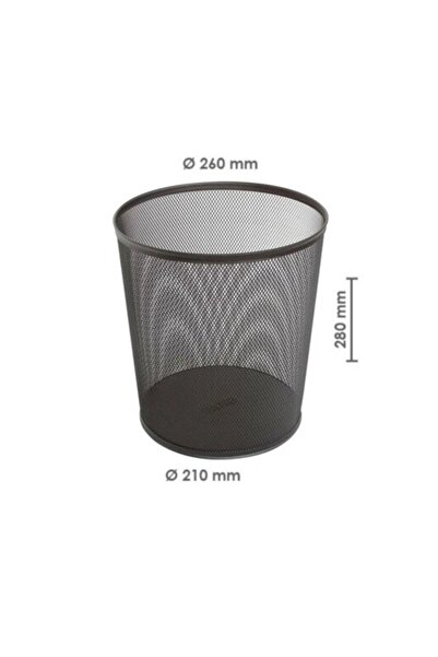 sert kırtasiye büro malzemeleri Çöp Kovası Metal Perfore Siyah