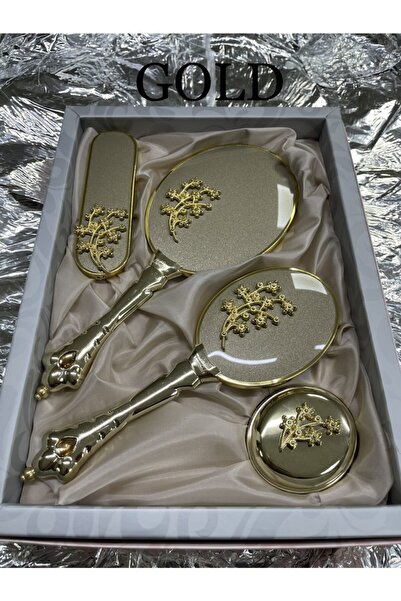Genel Markalar Gold Ayna Tarak Takımı 4’lü Set