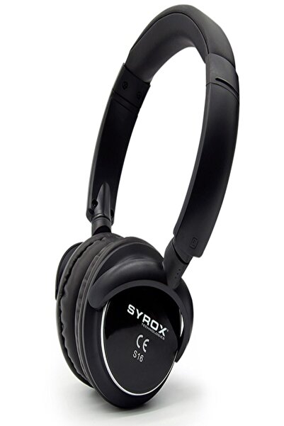 Syrox Bluetooth Kulaklık Aux / Microsd Card S16 - Siyah - L O U P U S -