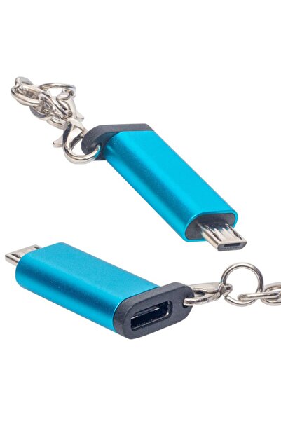 Powermaster PM-18310 Type-C to Micro USB OTG Çevirici Aparat Anahtarlıklı