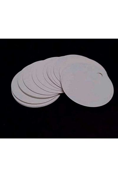 Vice Price / Gift Tag / White Round Cardboard 100 Pieces (5 CM)