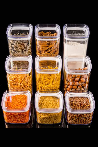 FİTHOME 9 Pieces Full Vacuum Transparent Food Storage Container Set