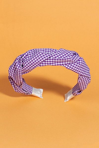 BAHELS Women's Purple Special Series Gingham Crown Hair Band