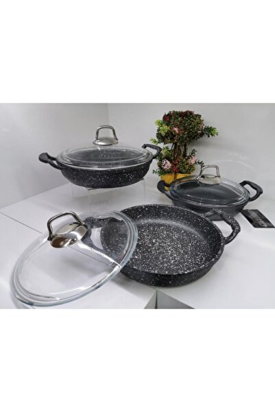 Masterchef 3'lü Döküm Sahan Set Gri