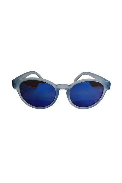 HemaZen Mirrored Glass Kids Sunglasses Transparent Blue