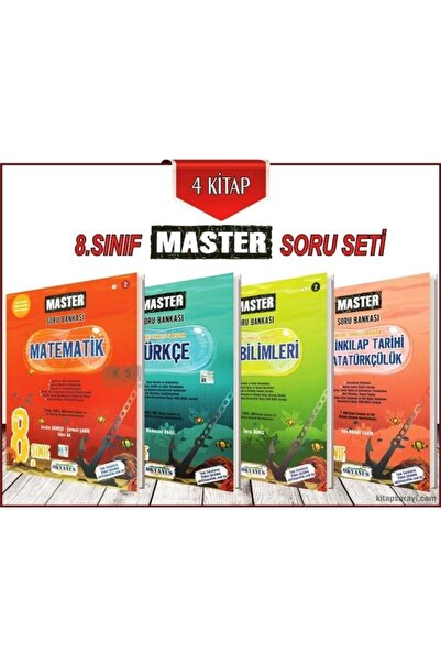 Okyanus Yayınları 8.sınıf Lgs Kitap Seti Master Soru Bankası 4 Kitap 2024