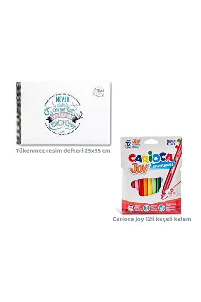 Akademi Çocuk Toospik Akademi Çocuk Tükenmez Resim Defteri&carioca Joy 12li K...