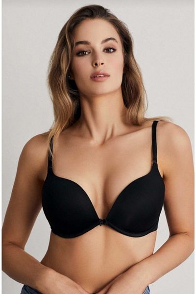 Eros Σουτιέν Lilyum Double Push Up Underwire Μαύρο