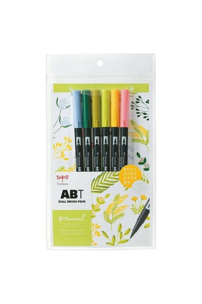 Tombow 6'lı Botanik Renkler Ab-t Dual Brush Pen G.kalemi Seti