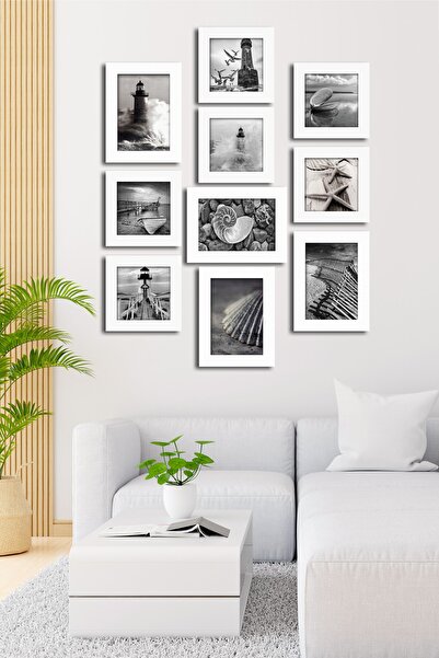 Cadran 10 Parçalı Çerçeve Görünümlü Mdf Tablo Seti Flm130