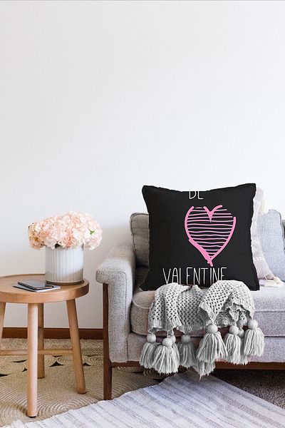 Realhomes Husă de pernă cu două fețe pentru Ziua Îndrăgostiților cu design special, imprimată digitală, modernă, Raschel