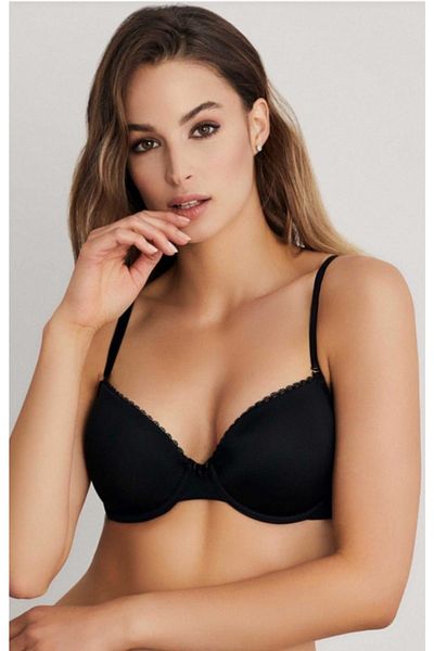 Eros Γυναικείο Μαύρο Βιολετί Αμύγδαλο Empty Cup Underwire σουτιέν