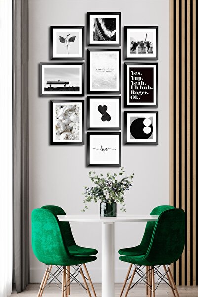 Cadran 10 Parçalı Çerçeve Görünümlü Mdf Tablo Seti Flm094