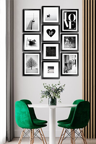 Cadran 10 Parçalı Çerçeve Görünümlü Mdf Tablo Seti Flm044