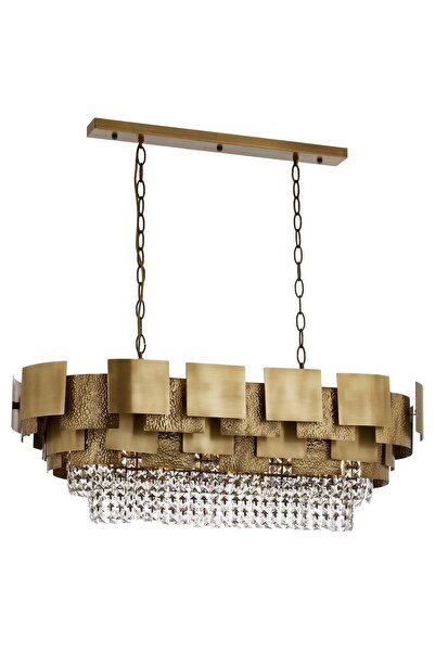 Avonni Av-60270-e100x45 Eskitme Kaplama Klasik Avize E27 Metal Kristal 100x45 cm