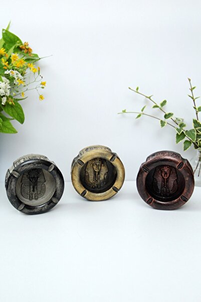 Esafe Home 3-Piece 3D Vintage Pyramid Oval Ashtray / Panties