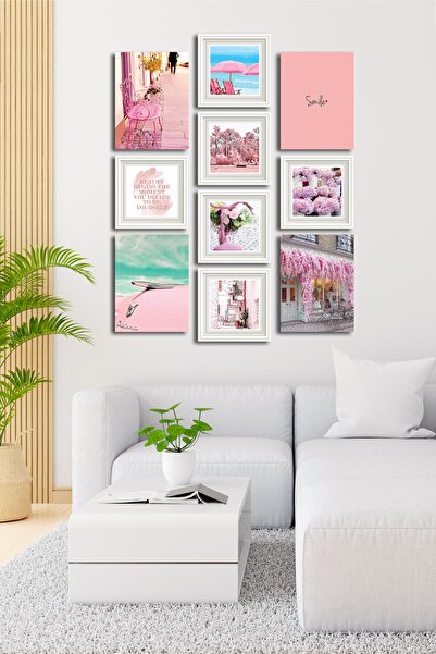 Cadran 10 Parçalı Çerçeve Görünümlü Mdf Tablo Seti Flm174