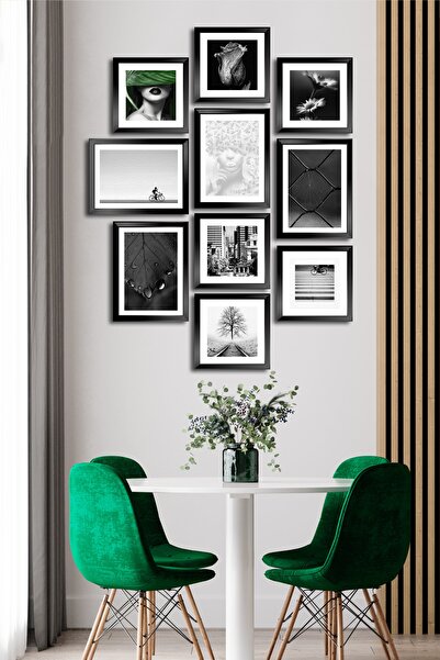 Cadran 10 Parçalı Çerçeve Görünümlü Mdf Tablo Seti Flm078