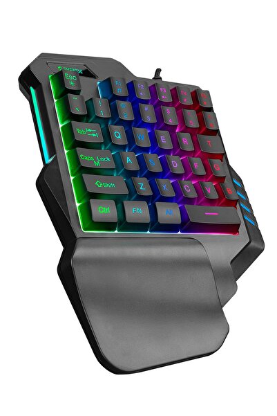 Everest Rampage Kb-r177 Salvo Rainbow Rgb Ledli 35 Tuşlu Multimedya Mini Gaming Oyuncu Klavyesi