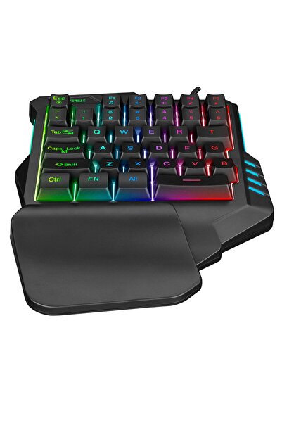 Everest Rampage Kb-r177 Salvo Rainbow Rgb Ledli 35 Tuşlu Multimedya Mini Gaming Oyuncu Klavyesi