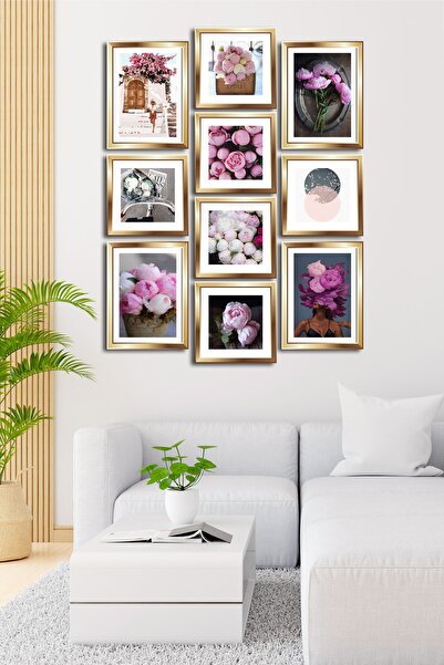 Cadran 10 Parçalı Çerçeve Görünümlü Mdf Tablo Seti Flm036