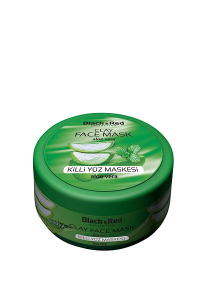 Black Red Clay Face Mask with Aloe Vera 400 gr