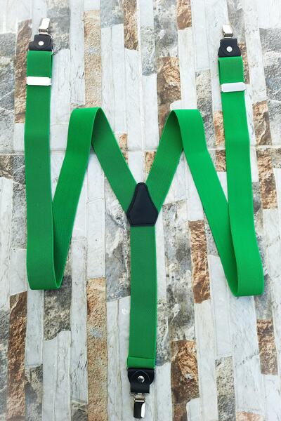 ZEKTON 100% δερμάτινο πράσινο λουράκι παντελονιού unisex