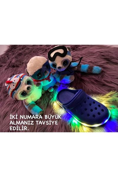 Akınal Bella Akınelbella Sole Colorful Lighted Children's Slippers