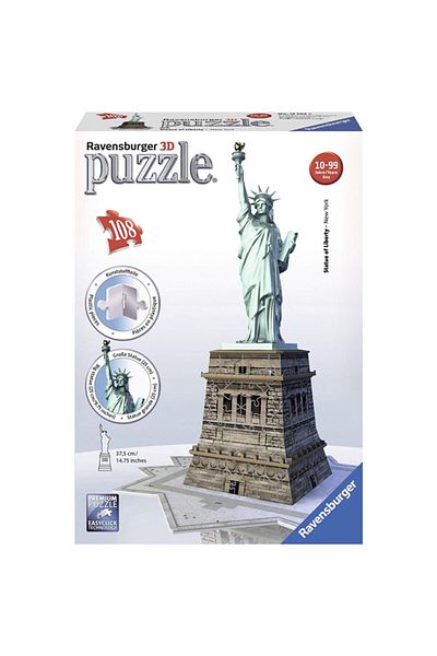 RAVENSBURGER 108 قطعة ثلاثية الأبعاد لغز الحرية التذكاري - 125845