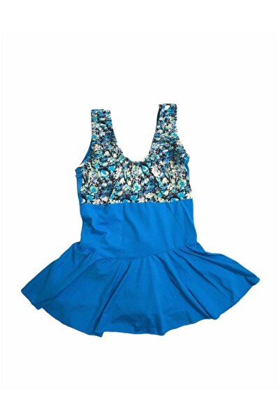 AY-MAY'S Likralı Elbiseli Çocuk Yüzücü Mayo