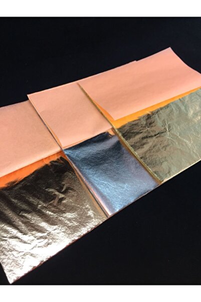 CRAFT HOBİ ورق ورق فضي ذهبي نحاس 25 شريط 14 × 14 سم