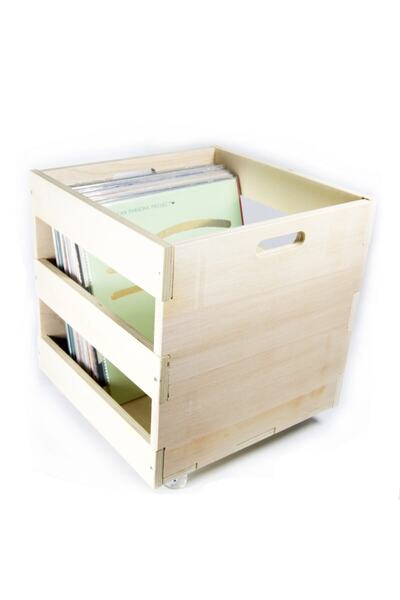 Çıtırtılı Sesler Ahşap Plak Kasası (75 Kapasiteli Lp - Kargo Dahil)